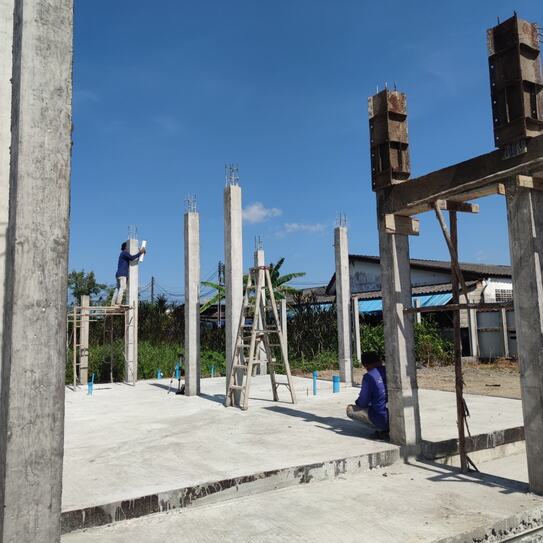 ตรวจงานโครงสร้างบ้านสร้างเอง จันทบุรี 11 ตรวจสอบเหล็กเสริมคานและระยะหุ้ม ก่อนเทคอนกรีต ตรวจงานโครงสร้าง บ้านสร้างเอง จันทบุรี