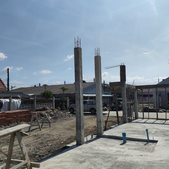 ตรวจงานโครงสร้างบ้านสร้างเอง จันทบุรี 9 ตรวจสอบเหล็กเสริมคานและระยะหุ้ม ก่อนเทคอนกรีต ตรวจงานโครงสร้าง บ้านสร้างเอง จันทบุรี