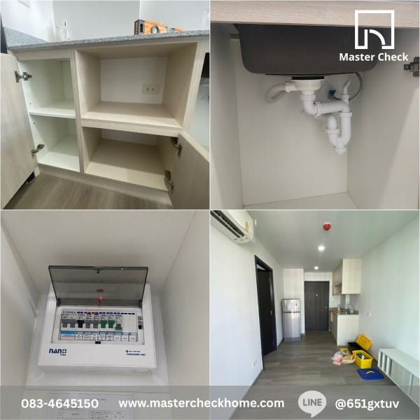 ตรวจคอนโด G Condo (จี คอนโด) ศรีราชา 1 ตรวจเช็คเฟอร์นิเจอร์ภายในคอนโด